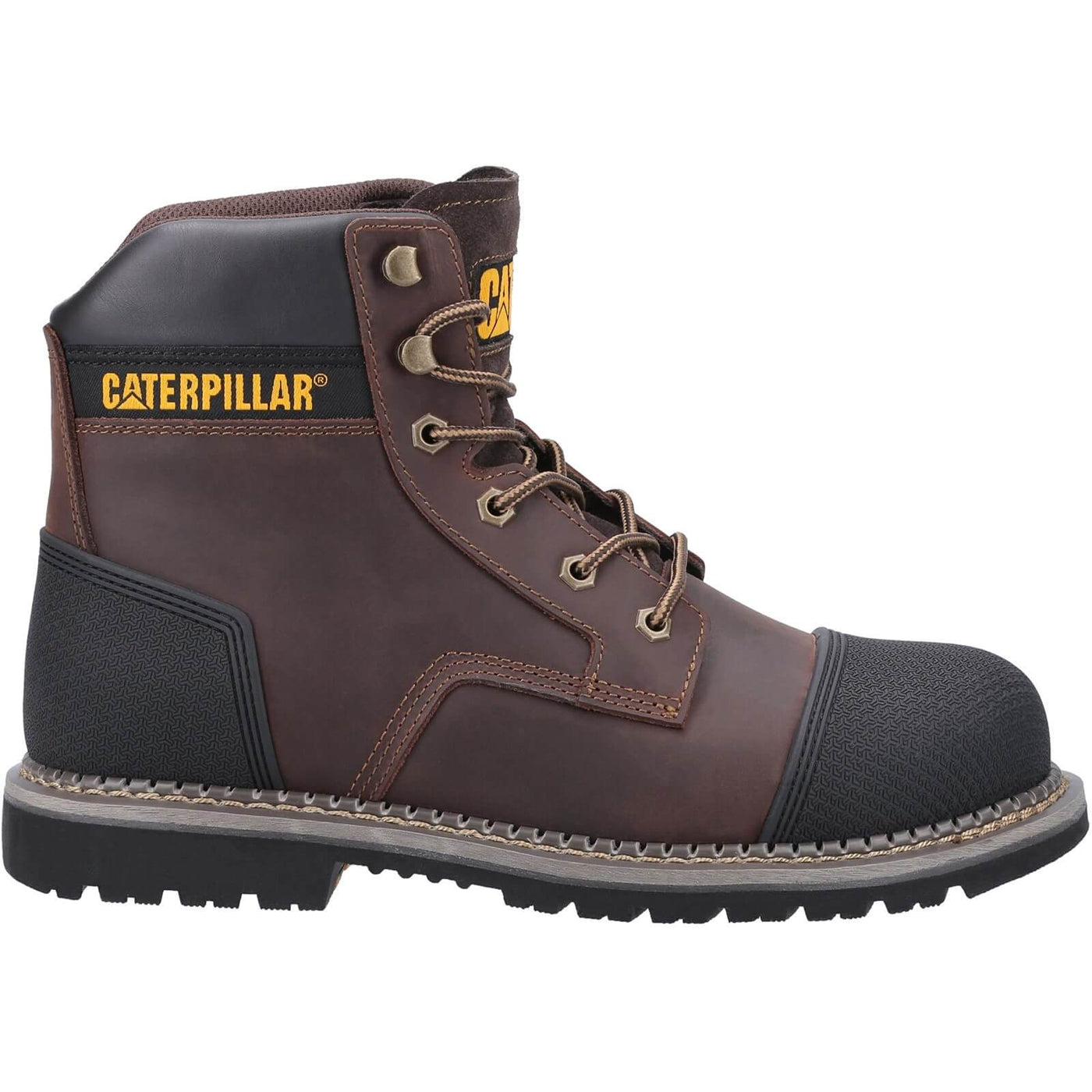 Caterpillar Powerplant S3 Safety Boots Brown 4#colour_brown