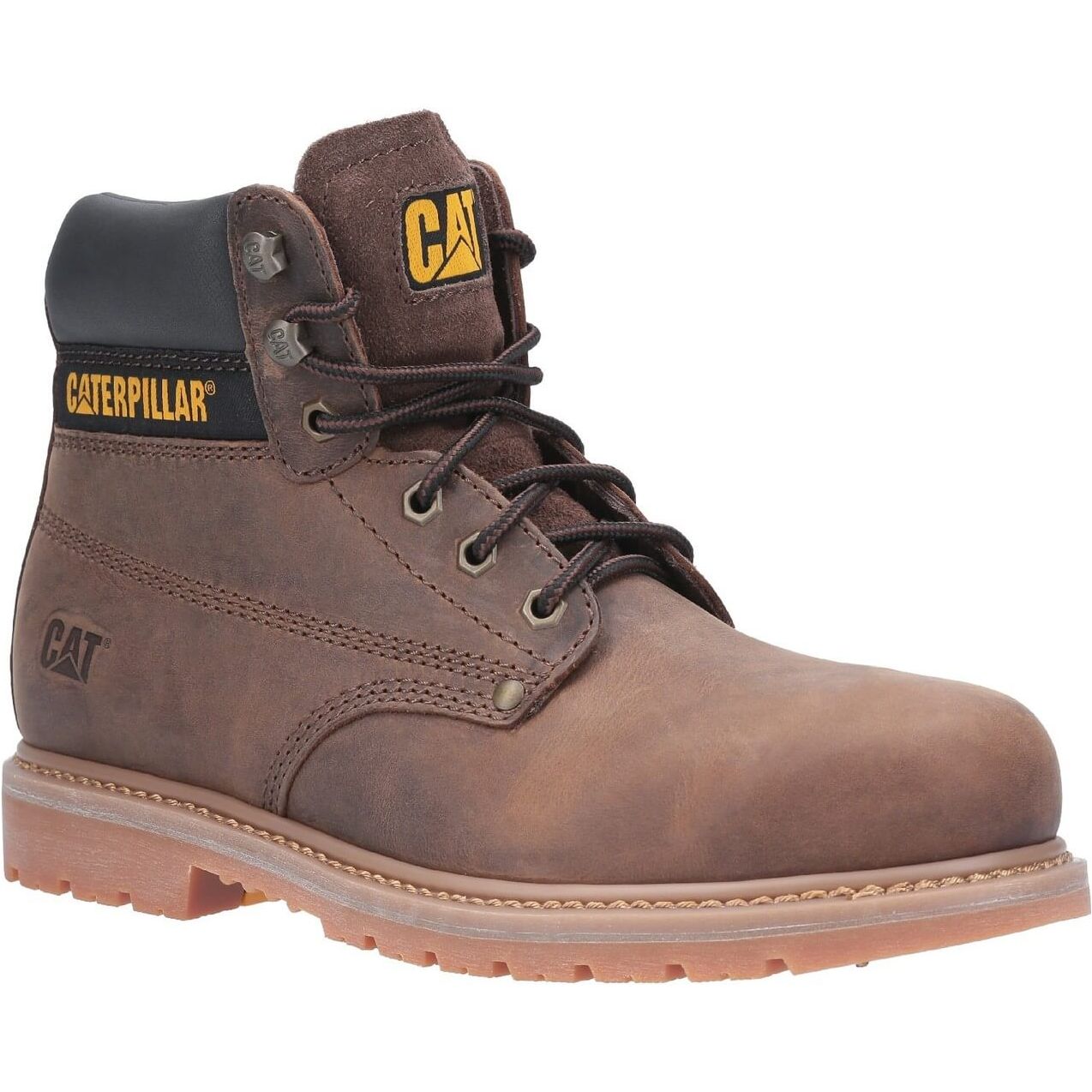 Caterpillar Powerplant Welted Safety Boots-Brown-Main