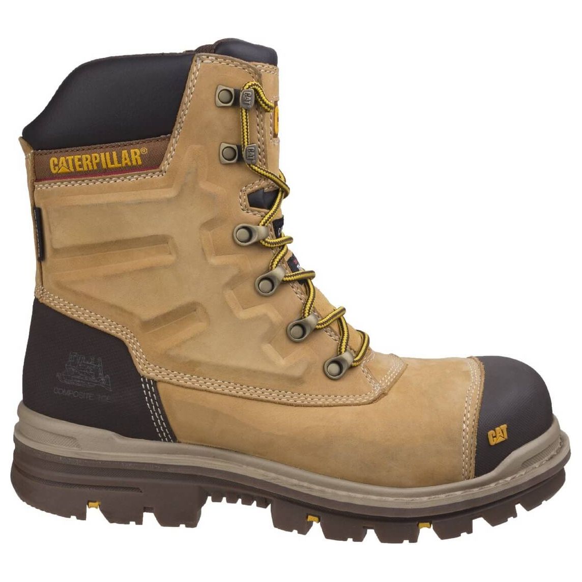 Caterpillar Premier Safety Work Boots-Honey-4