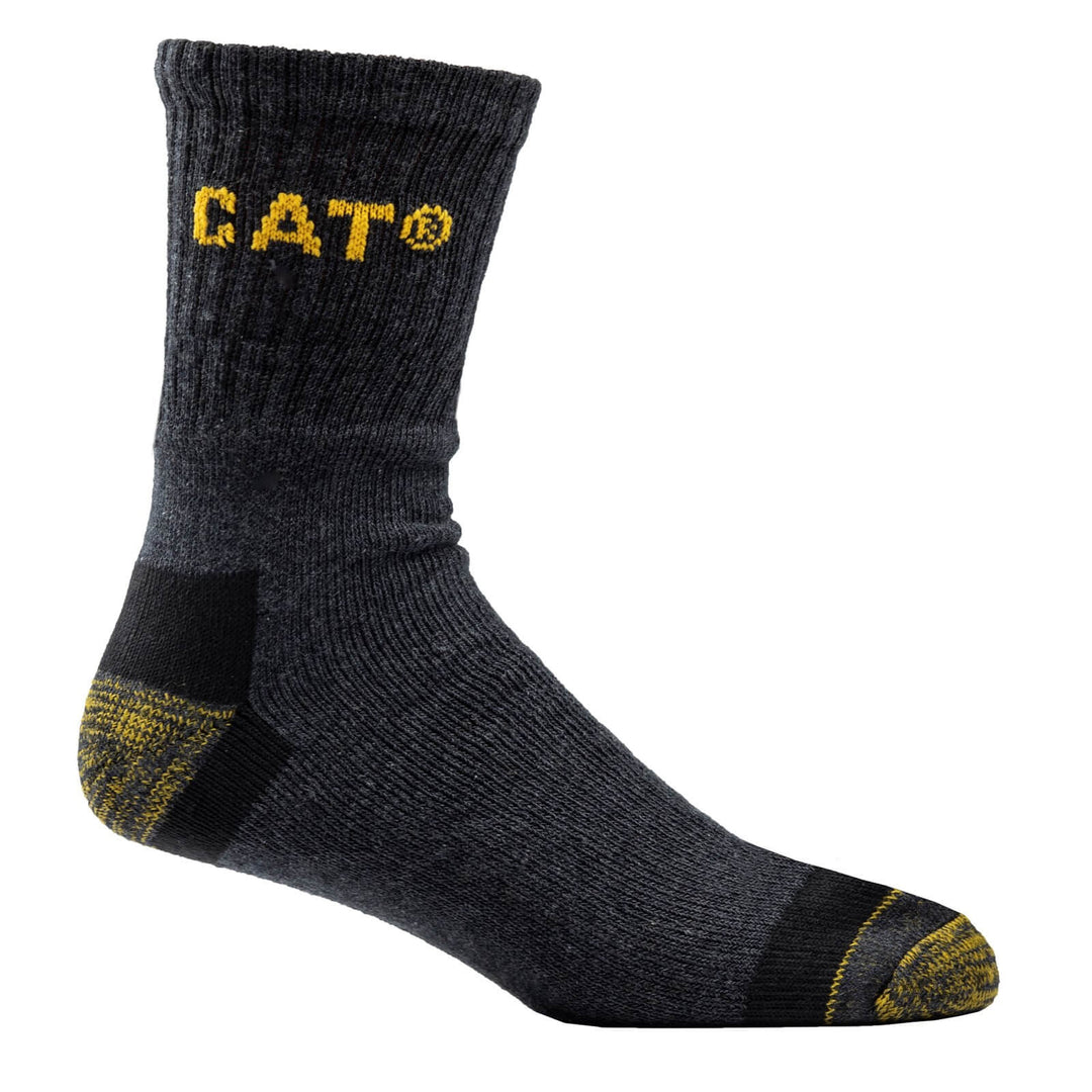 CAT Caterpillar Mens Adults Heavy Duty Industrial Workwear Socks Pack Of 6 Av Ca2y1179 Black CAT Caterpillar Mens Adults Heavy Duty Industrial Workwear Socks Pack Of 6 Av Ca2y1179 Black
