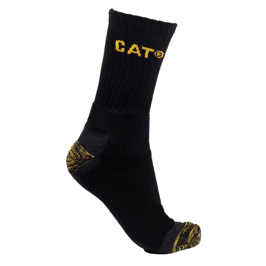 Caterpillar Premium Work Socks 3 Pair Pack Black 1#colour_black