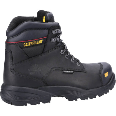 Caterpillar Spiro Lace Up Waterproof Safety Boots Black 2#colour_black