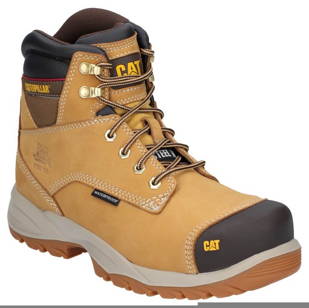 Caterpillar Spiro Waterproof Safety Boots-Honey Reset-Main