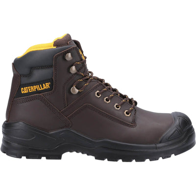 Caterpillar Striver Mid S3 Safety Boots Brown 4#colour_brown