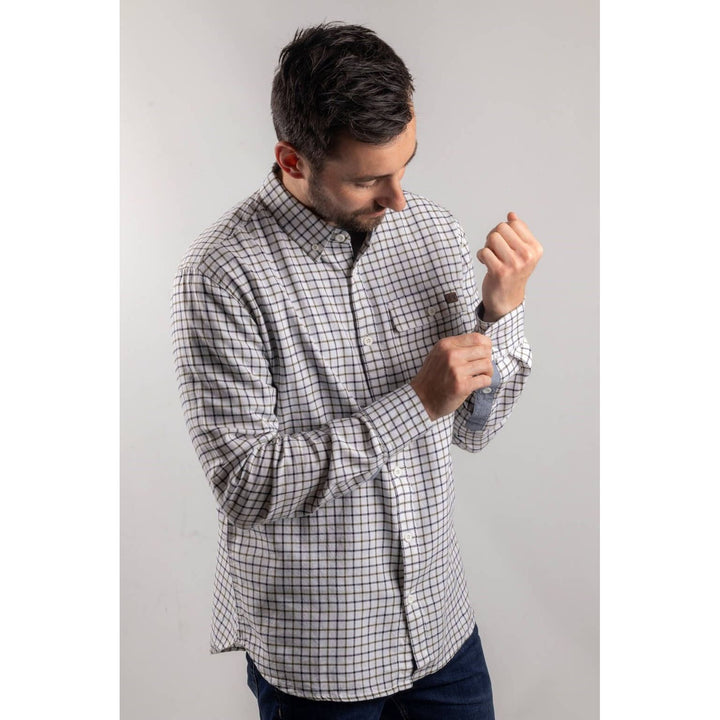 Caterpillar Tattersall Button-Down Shirt-Chive-3