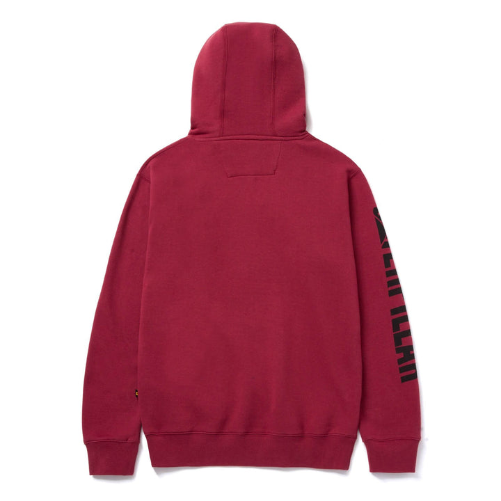 Caterpillar Trademark Banner Hooded Sweatshirt Brick 2#colour_brick-red