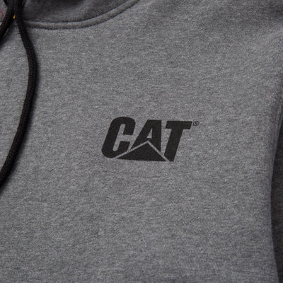 Caterpillar Trademark Banner Hooded Sweatshirt Dark Grey 4#colour_dark-grey
