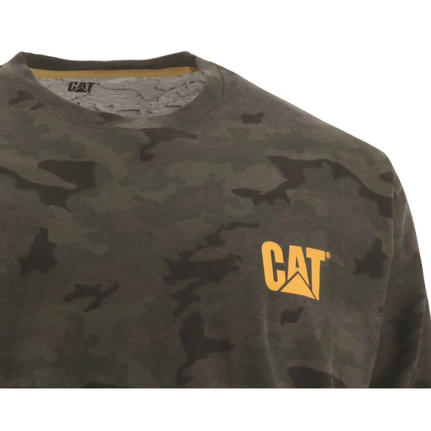 Caterpillar Trademark Banner Long Sleeve T-Shirt Night Camo 2#colour_night-camo