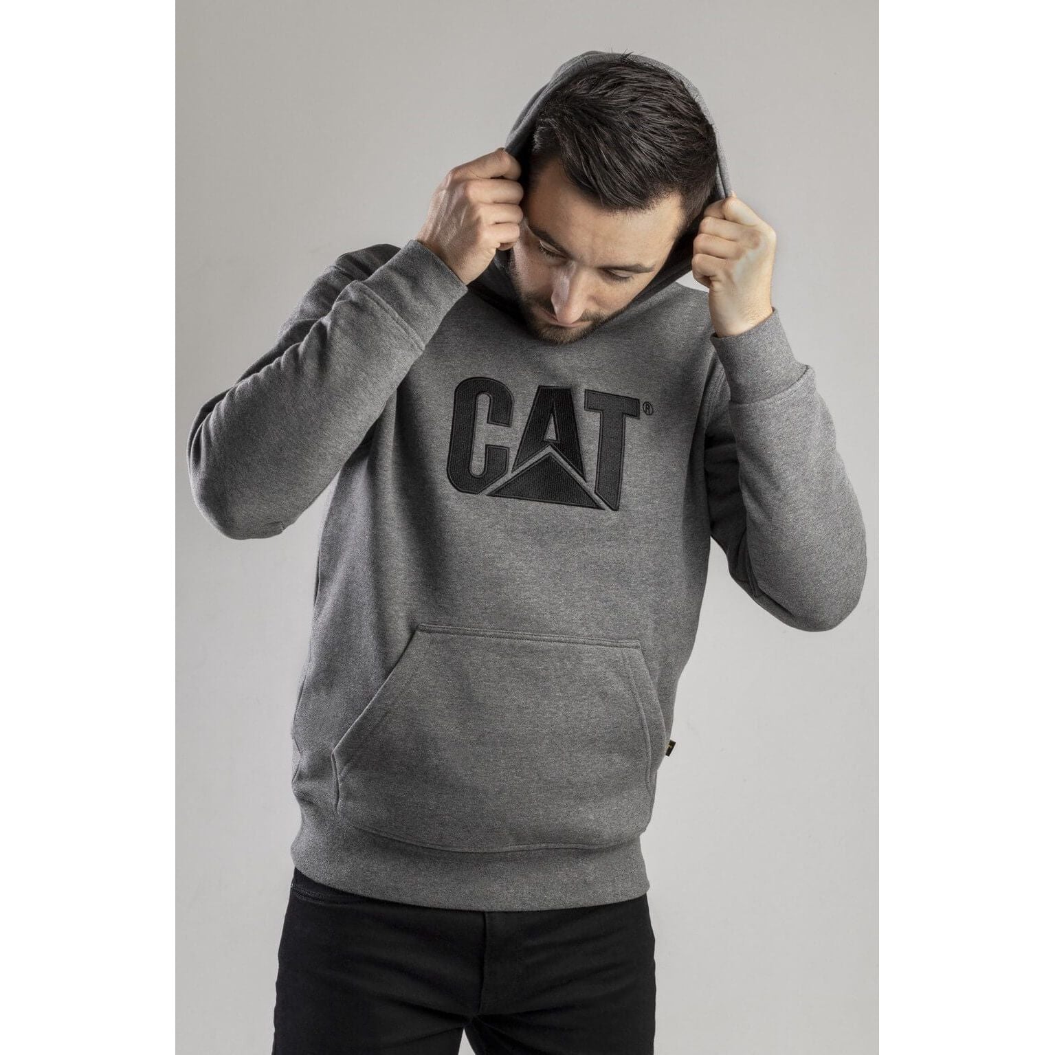 Caterpillar Trademark Logo Sweater-Heather Grey-5