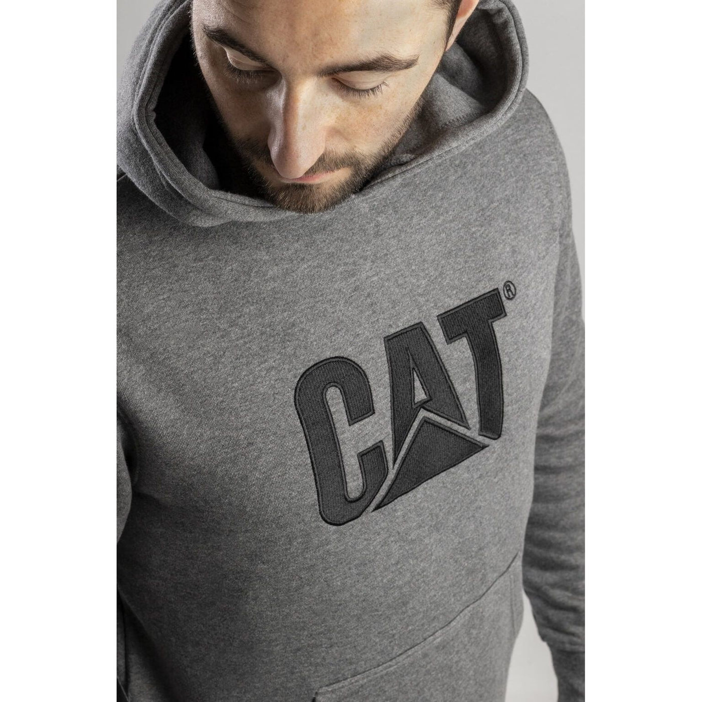 Caterpillar Trademark Logo Sweater-Heather Grey-6
