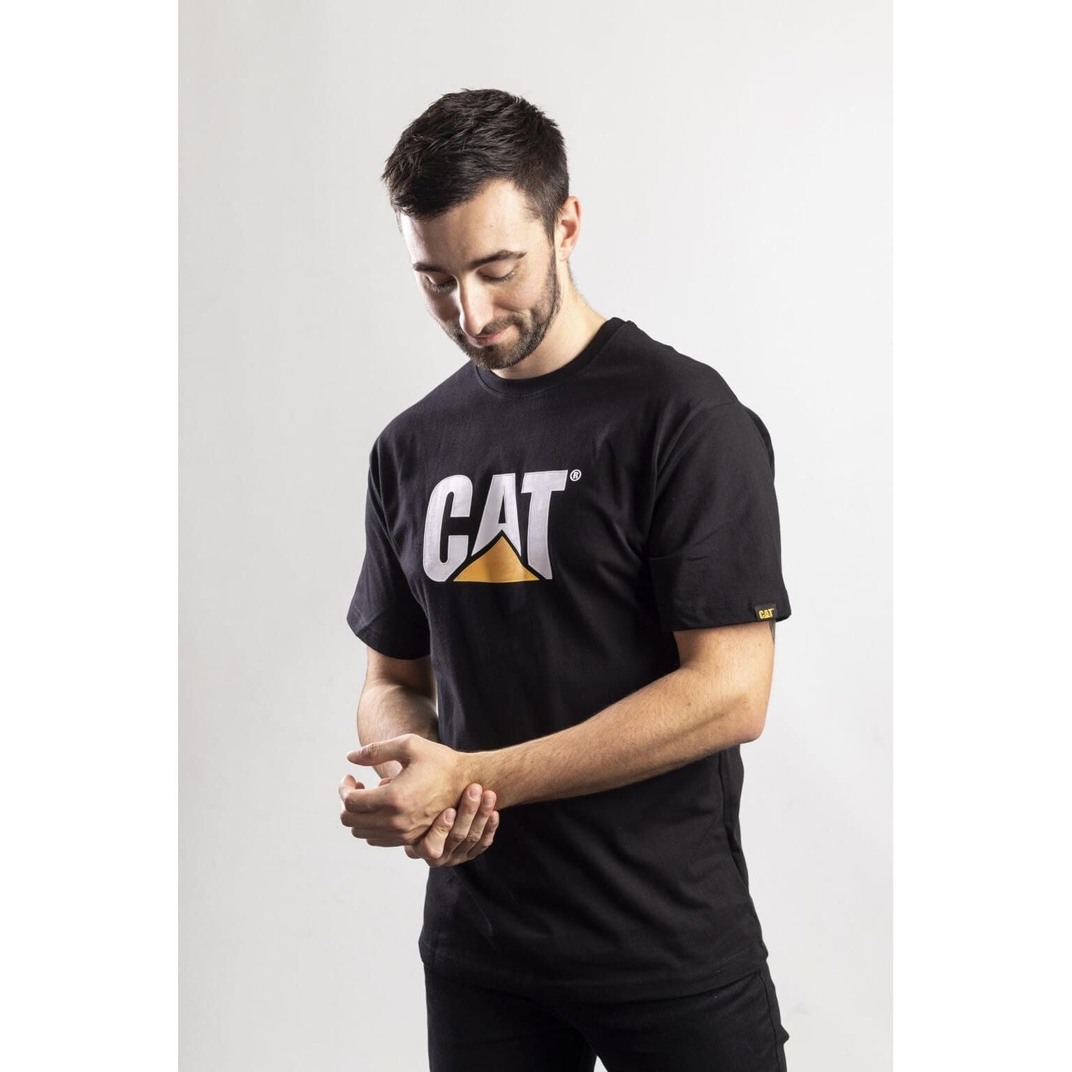 Caterpillar Trademark Logo T-Shirt-Black-2