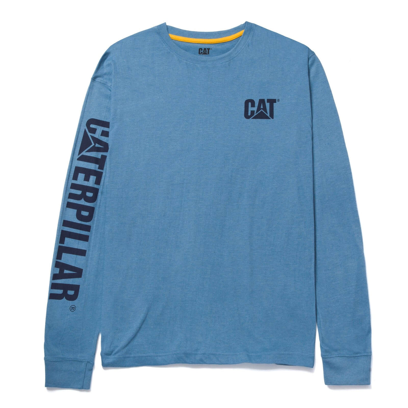 Caterpillar Trademark Lomng Sleeved Banner T-Shirt 1510034 Teal 1#colour_teal