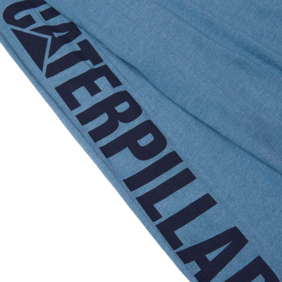 Caterpillar Trademark Lomng Sleeved Banner T-Shirt 1510034 Teal 3#colour_teal