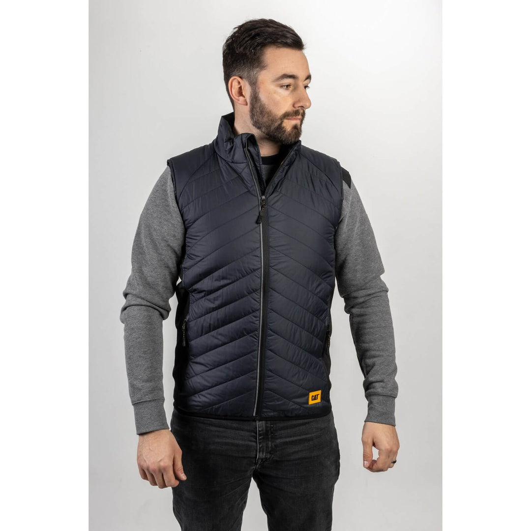 Caterpillar Trades Hybrid Body Warmer Navy 1#colour_navy-blue