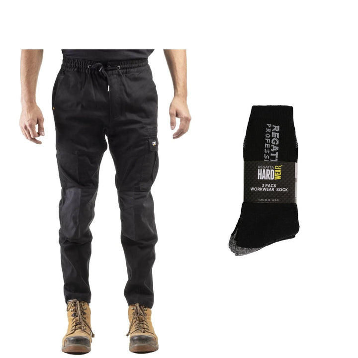 Caterpillar Special Offer - CAT Mens Dynamic Work Trousers + 3 Pairs Work Socks