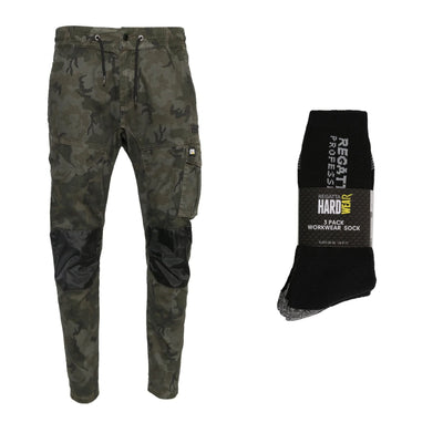 Caterpillar Special Offer - CAT Mens Dynamic Work Trousers + 3 Pairs Work Socks