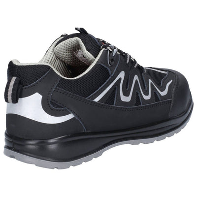Centek FS313 Leather Safety Trainers-Black-2