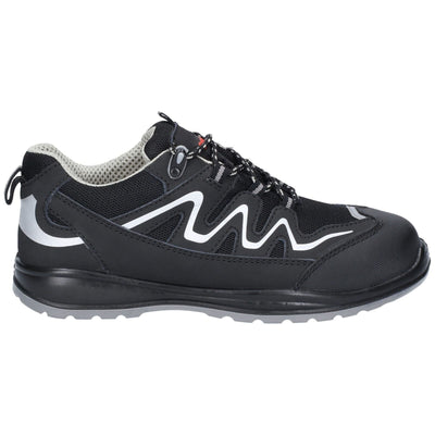 Centek FS313 Leather Safety Trainers-Black-4