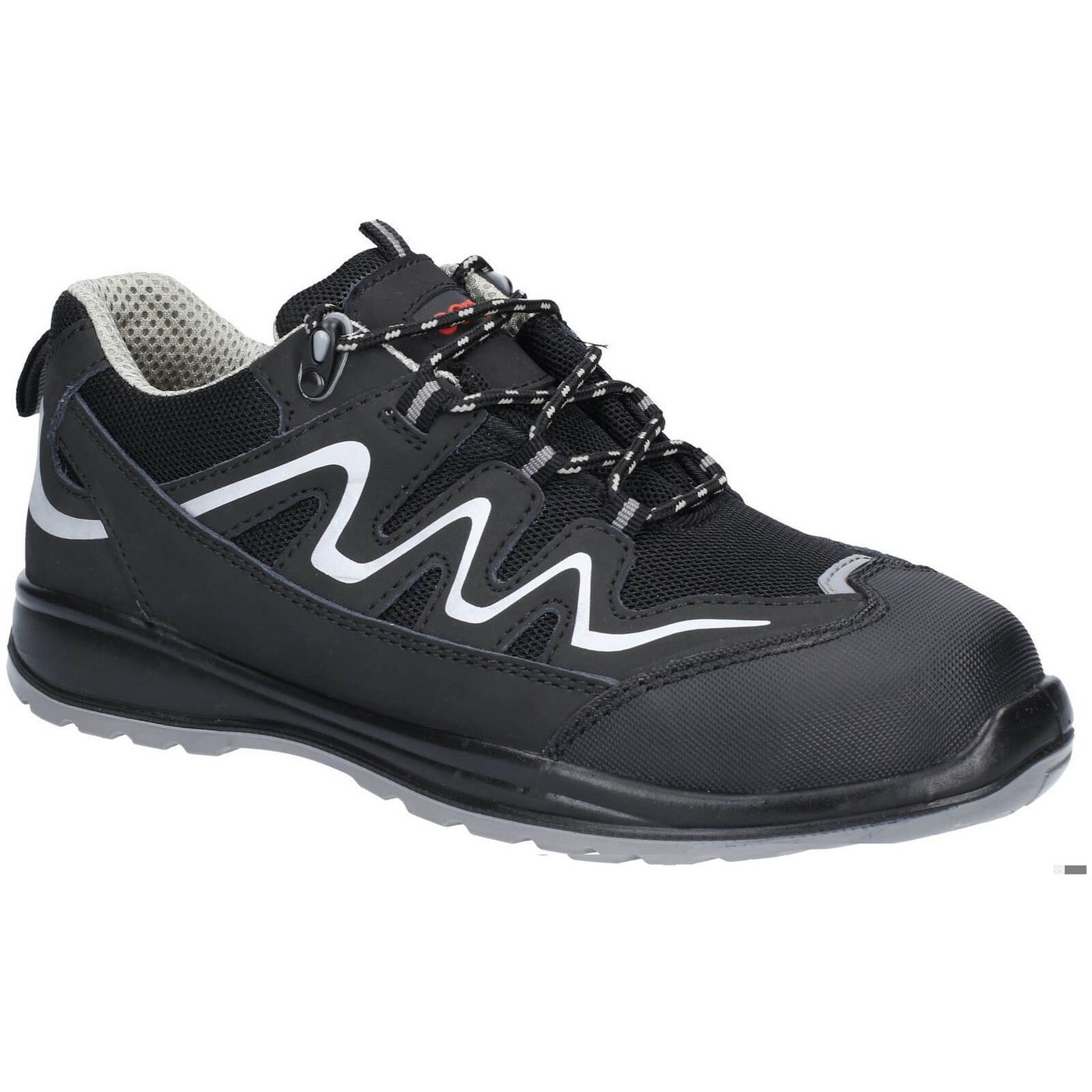 Centek FS313 Leather Safety Trainers-Black-Main
