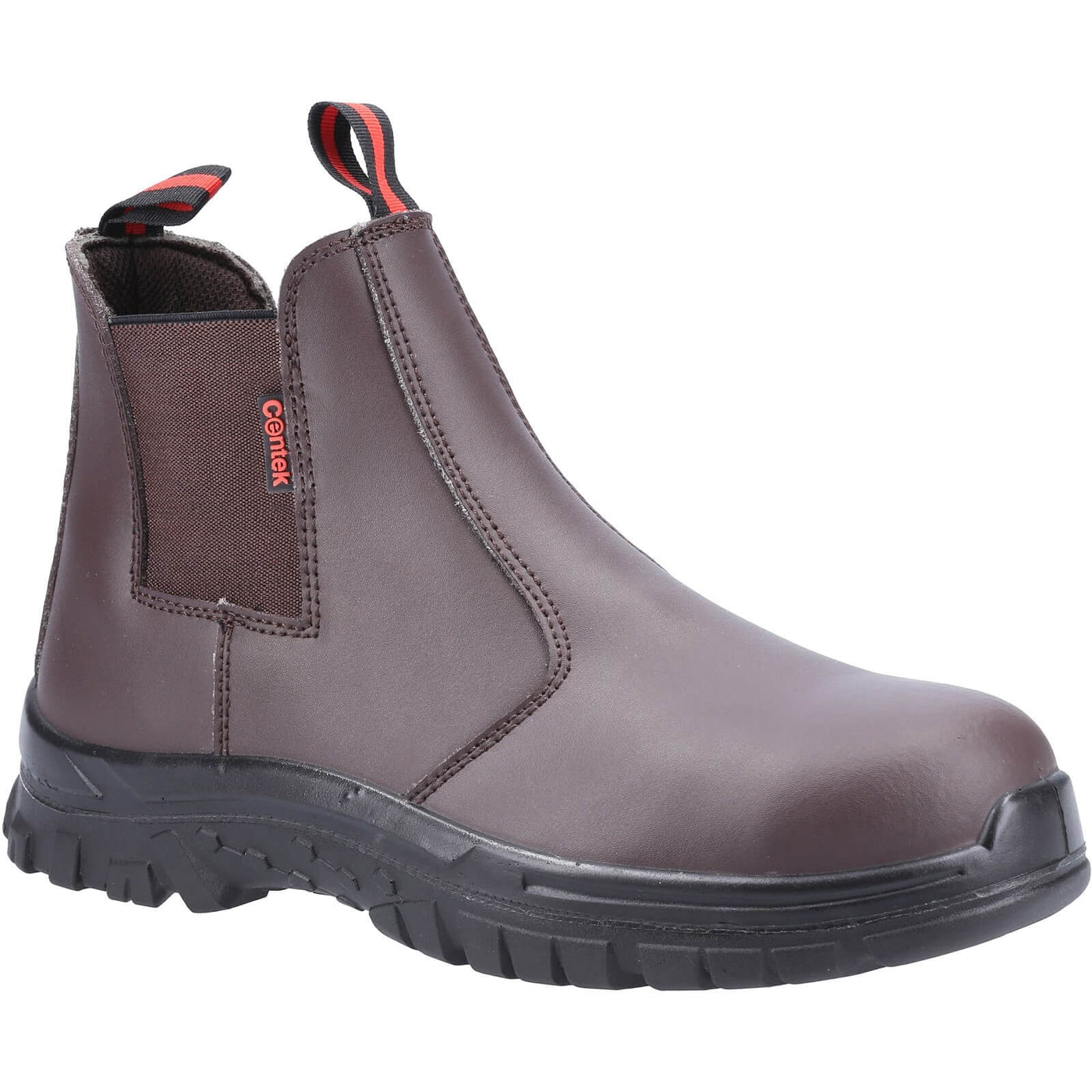 Centek FS319 S1 Dealer Boots Brown 1#colour_brown