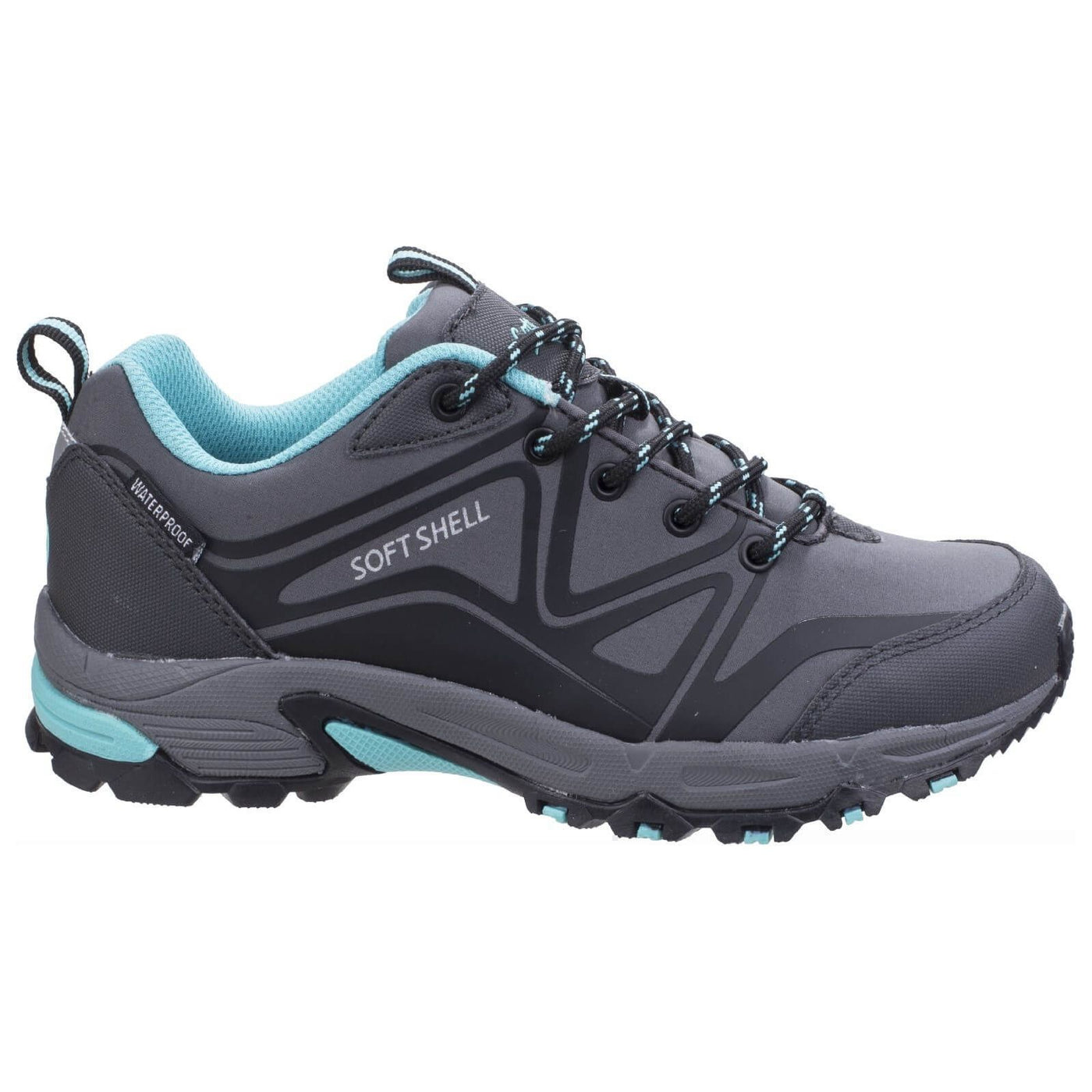 Cotswold Abbeydale Low Hiking Boots-Grey-Black-Aqua-4