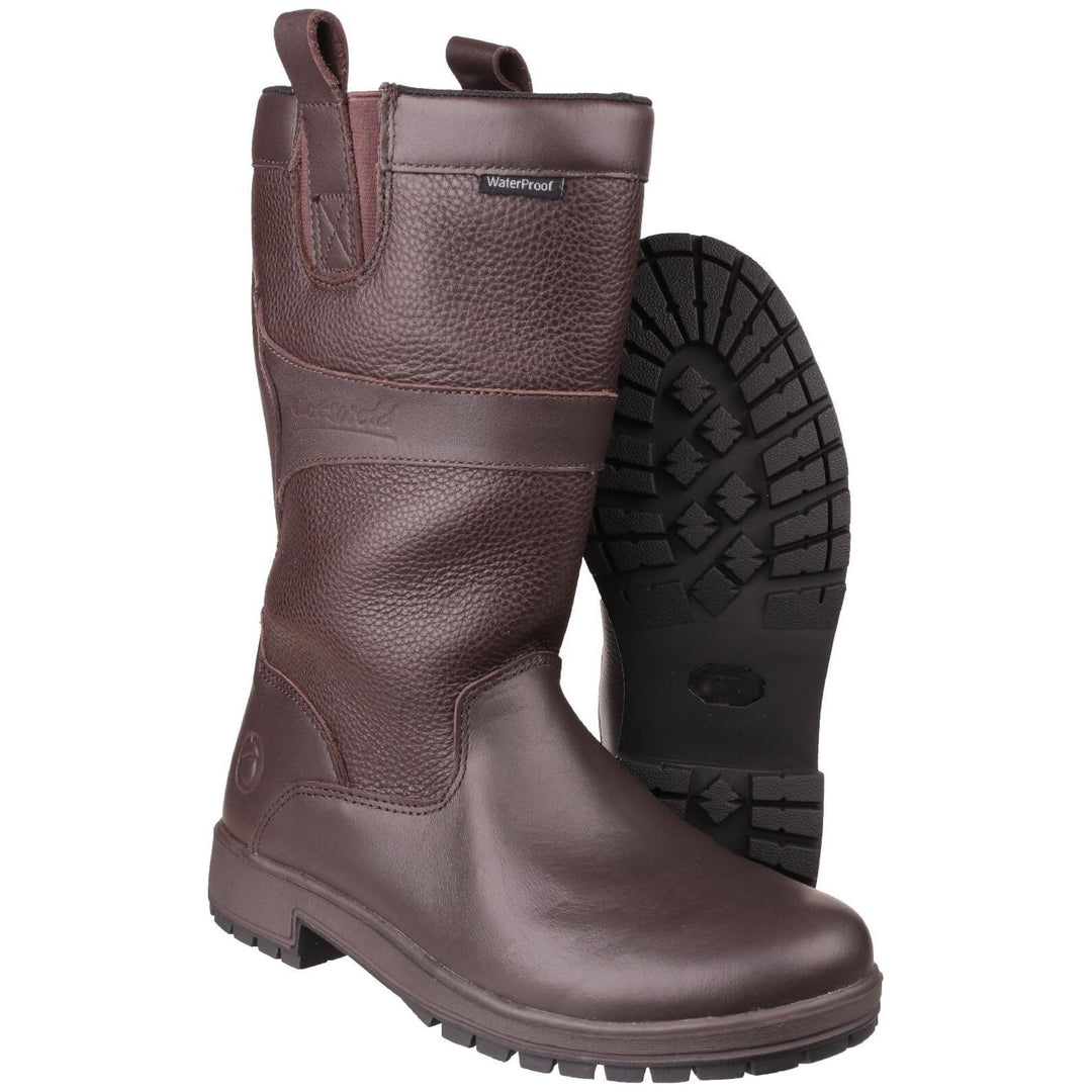 Cotswold Ascot Waterproof Wellies-Brown-3