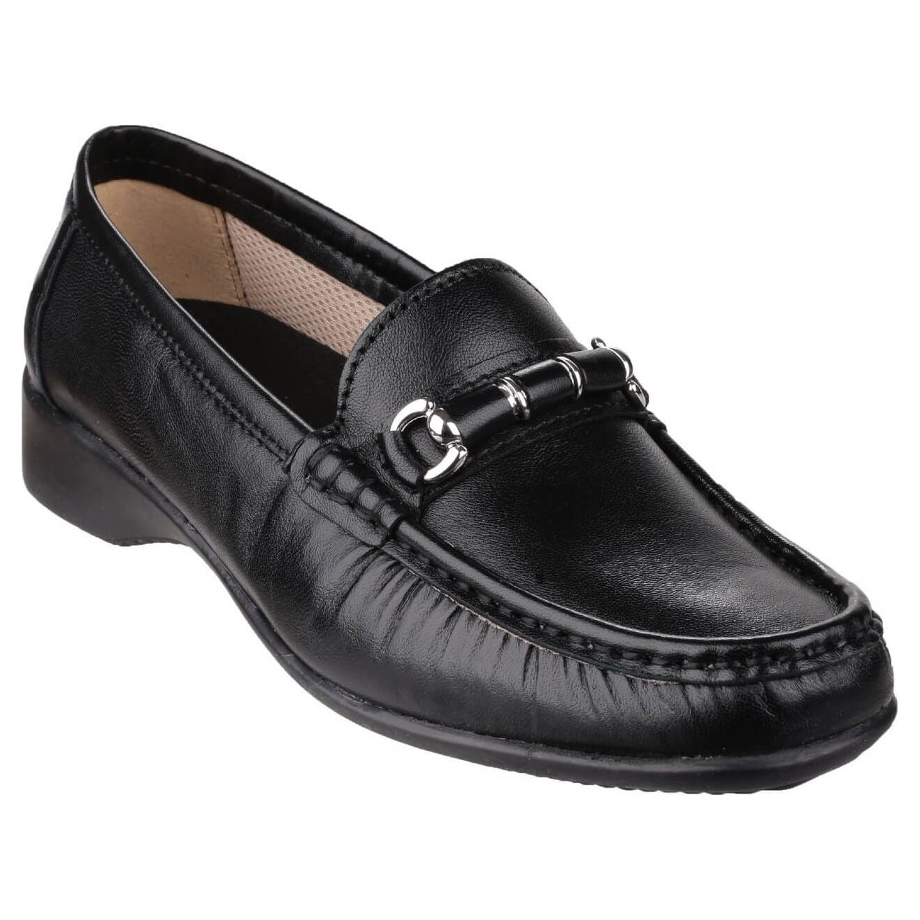 Cotswold Barrington Loafer Shoes-Black-Main