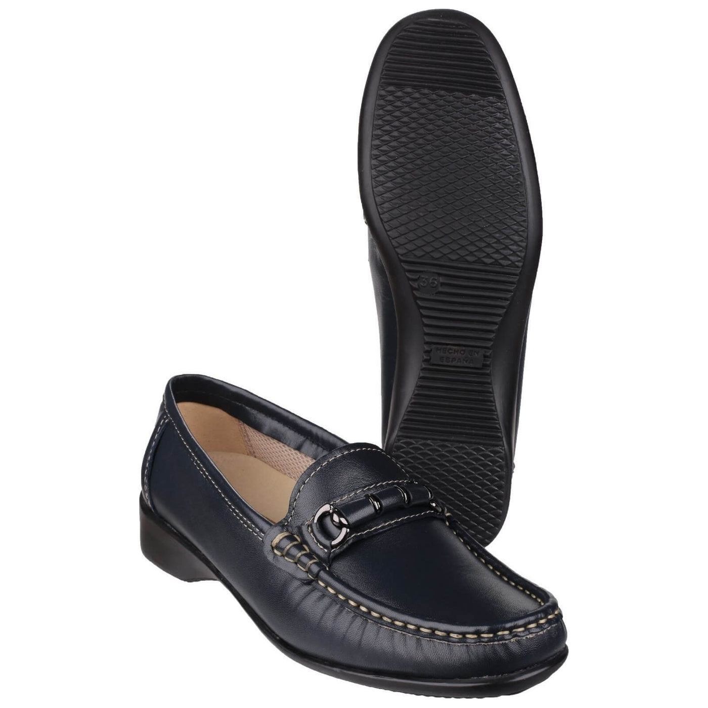 Cotswold Barrington Loafer Shoes-Navy-2