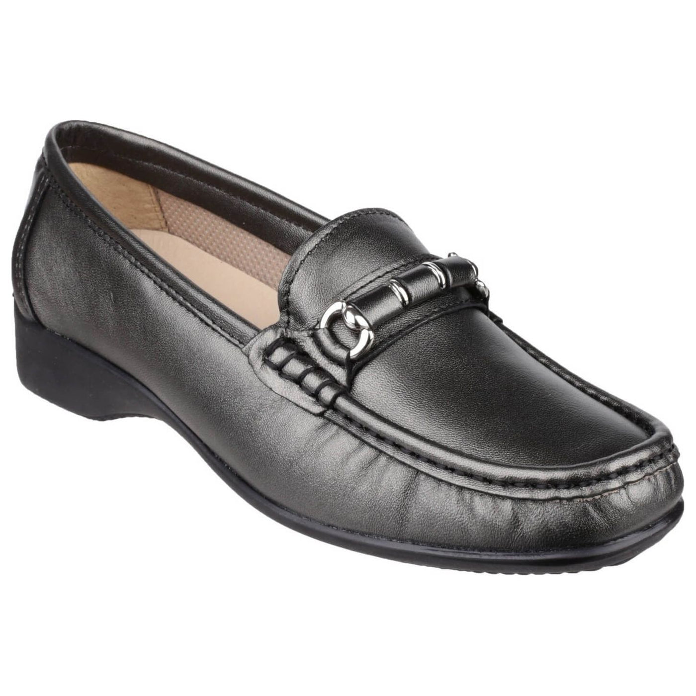 Cotswold Barrington Loafer Shoes-Pewter-Main