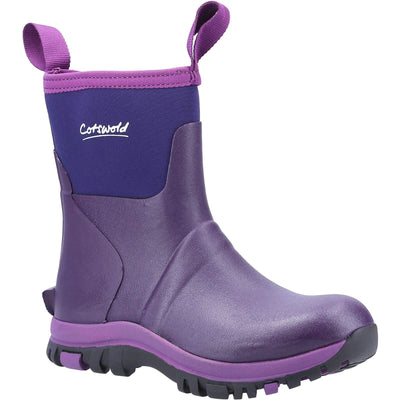 Cotswold Blaze Neoprene Wellington Boots Purple 1#colour_purple