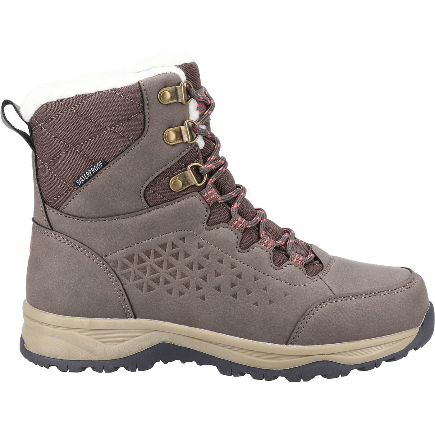 Cotswold Burton Womwns Wellingtons Taupe 4#colour_taupe-grey-brown