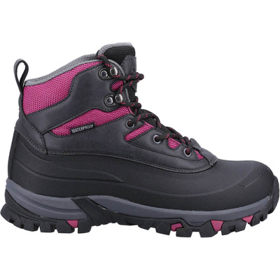 Cotswold Calmsden Womens Hiking Boots Grey/Berry 4#colour_grey-berry