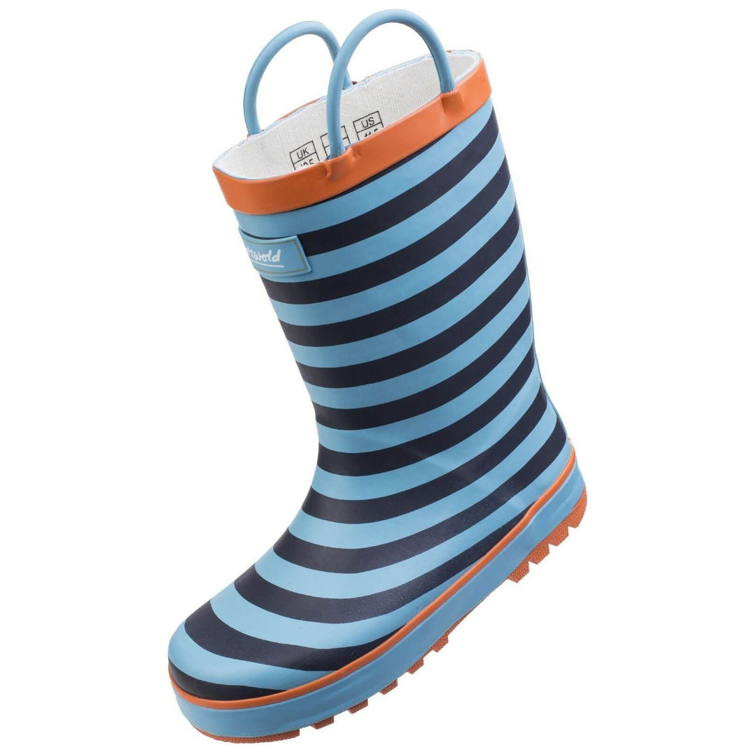 Cotswold Captain Stripy Wellies-Blue-6