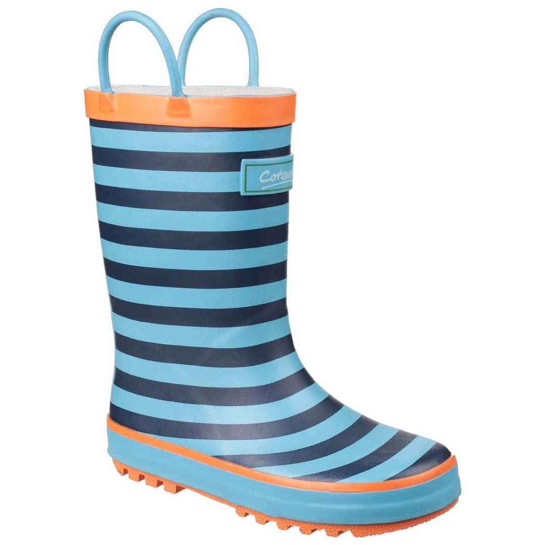 Cotswold Captain Stripy Wellies-Blue-8