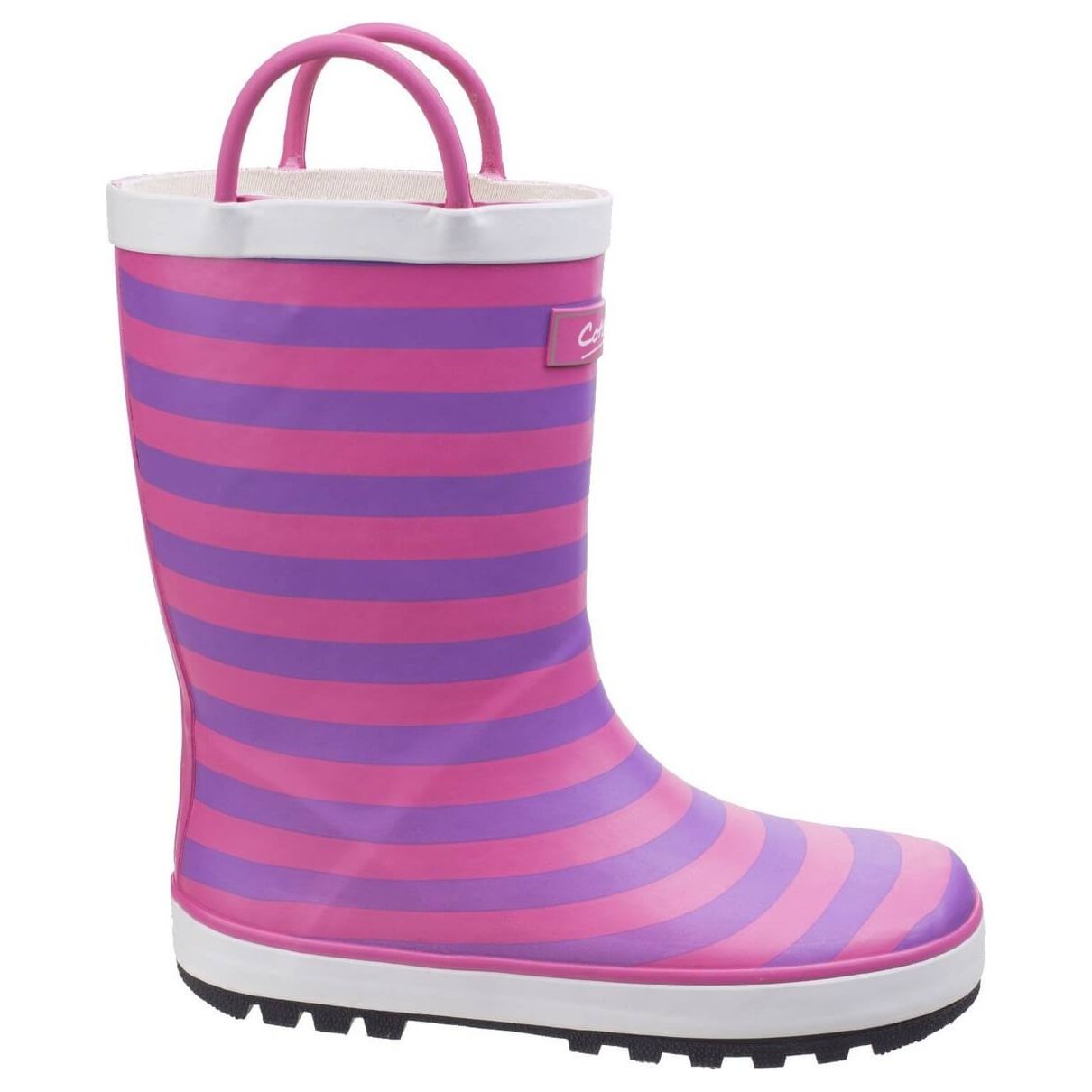 Cotswold Captain Stripy Wellies-Pink-4