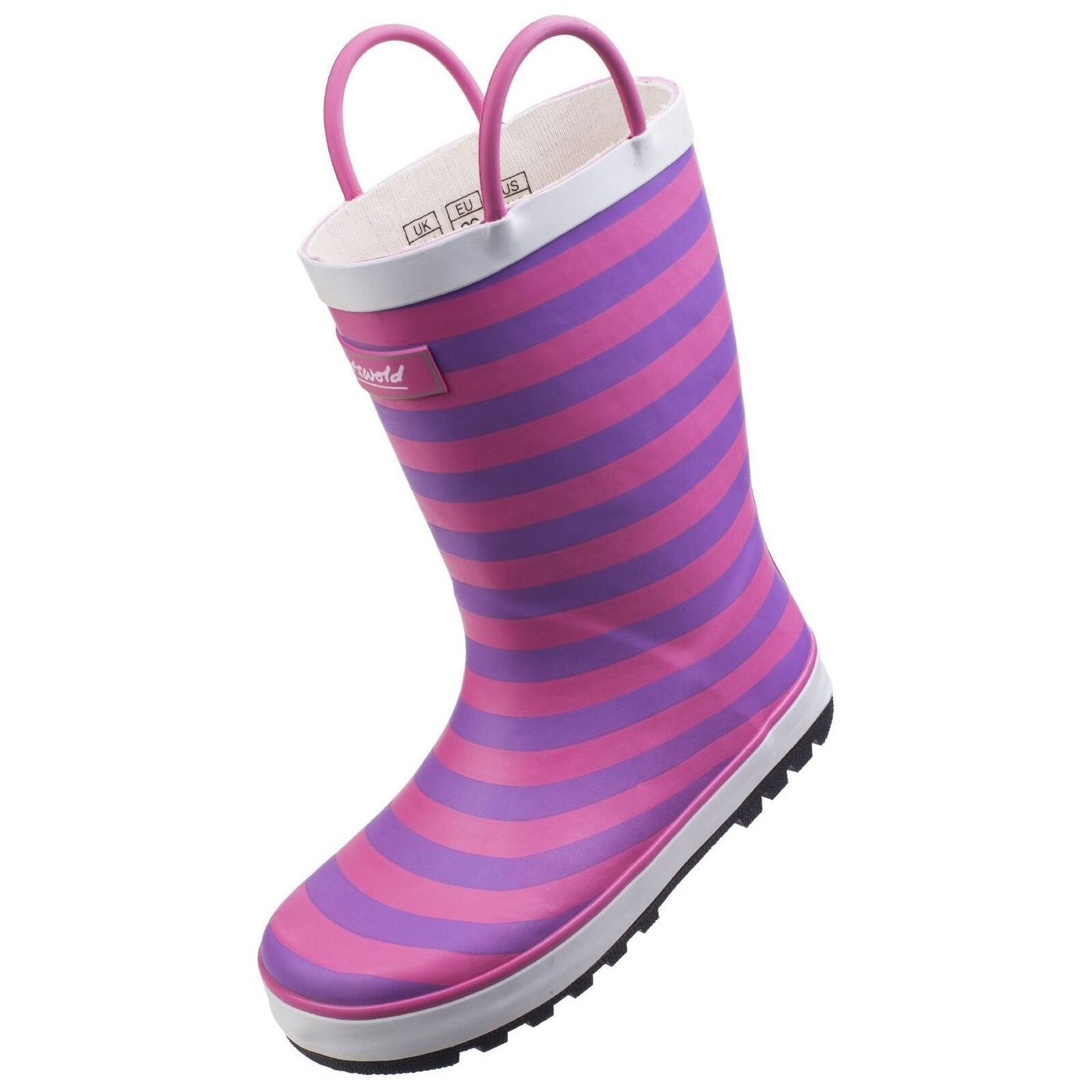 Cotswold Captain Stripy Wellies-Pink-6