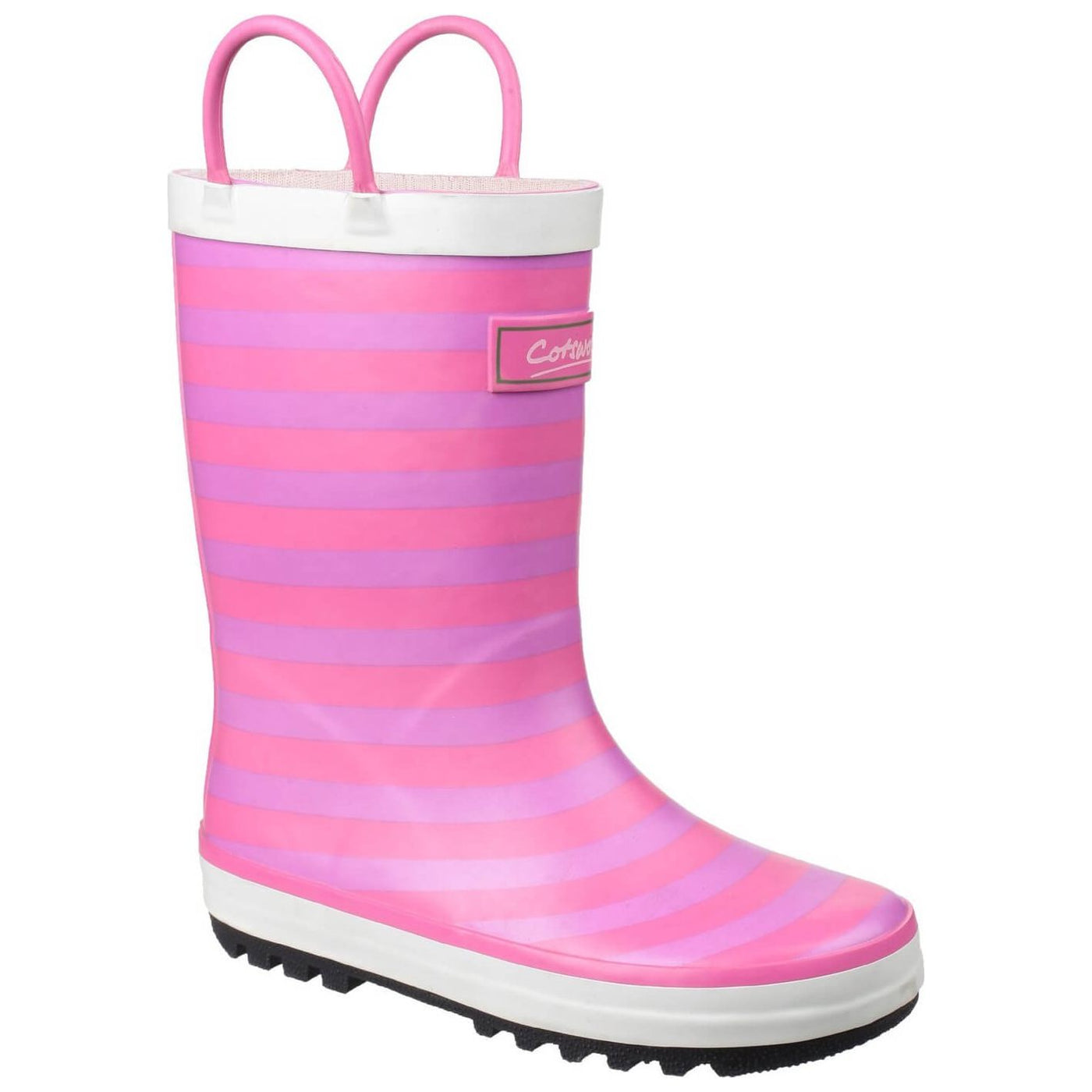 Cotswold Captain Stripy Wellies-Pink-8