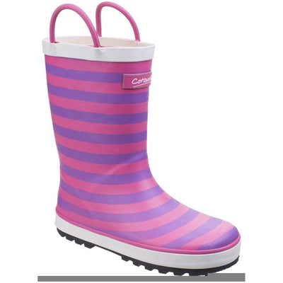 Cotswold Captain Stripy Wellies-Pink-Main