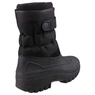 Cotswold Chase Touch-Fastening Zip Winter Boots-Black-2