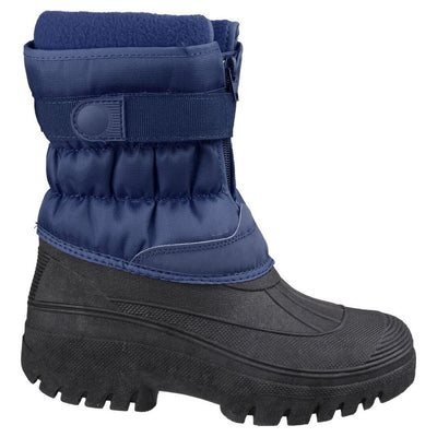 Cotswold Chase Touch-Fastening Zip Winter Boots-Navy-5