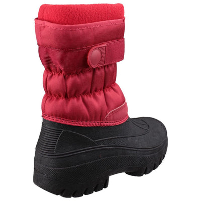 Cotswold Chase Touch-Fastening Zip Winter Boots-Red-2
