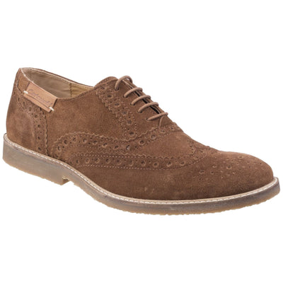Cotswold Chatsworth Suede Wingtip Shoes-Camel-Main