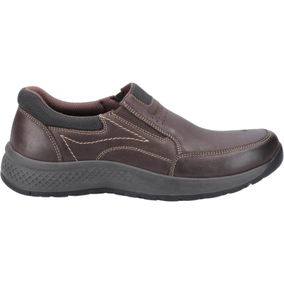 Cotswold Churchill Slip On Casual Shoes Brown 4#colour_brown