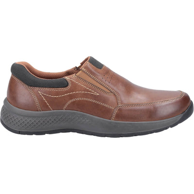 Cotswold Churchill Slip On Casual Shoes Tan 4#colour_tan-brown