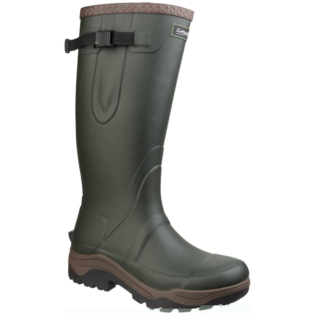 Cotswold Compass Neoprene Rubber Wellies-Green-Main