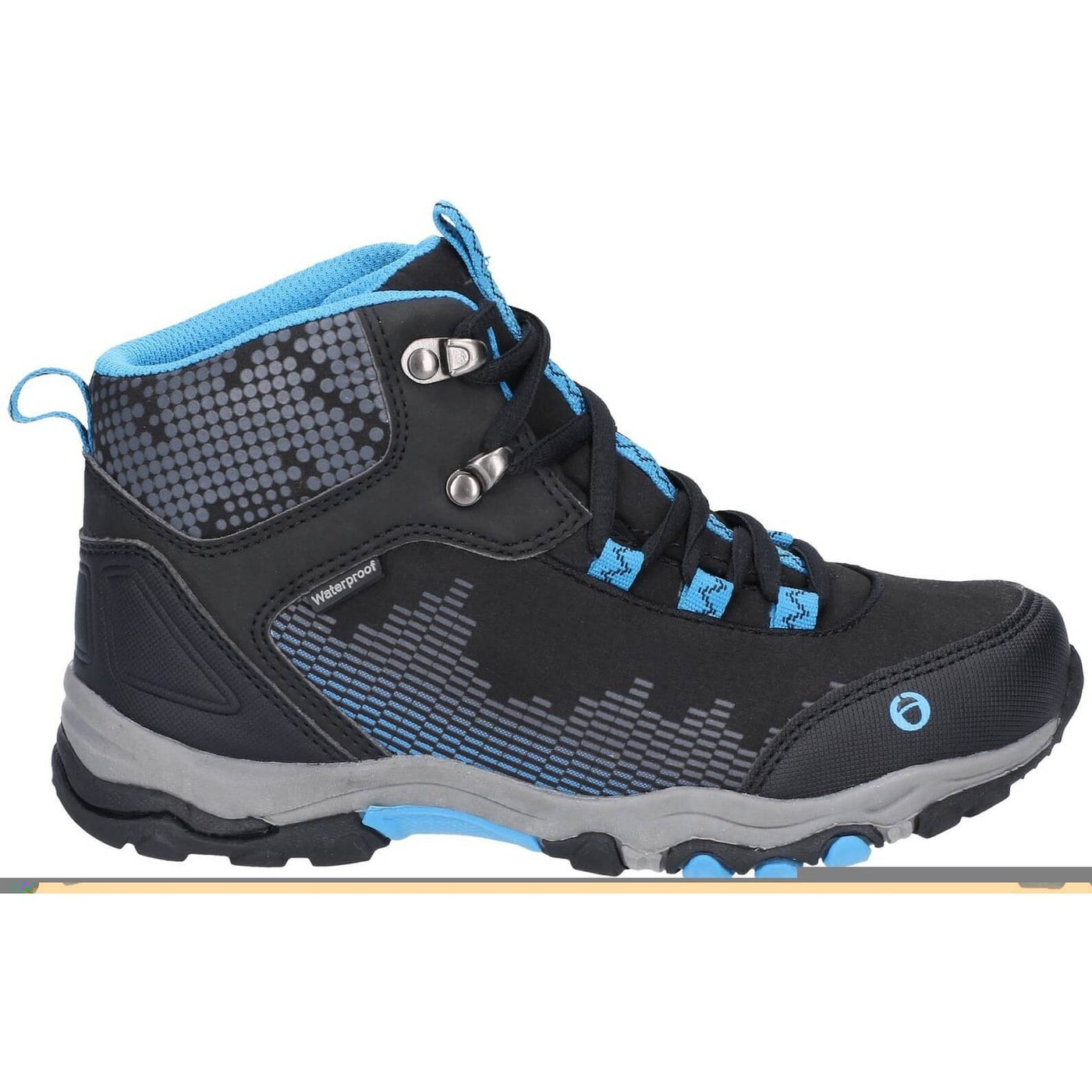 Cotswold Ducklington Waterproof Hiking Boots-Black-Blue-4