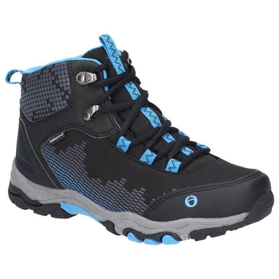 Cotswold Ducklington Waterproof Hiking Boots-Black-Blue-Main