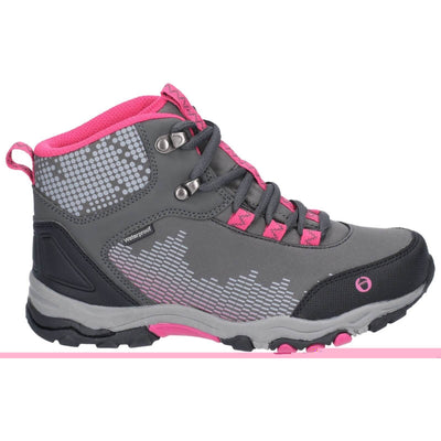 Cotswold Ducklington Waterproof Hiking Boots-Grey-Pink-4