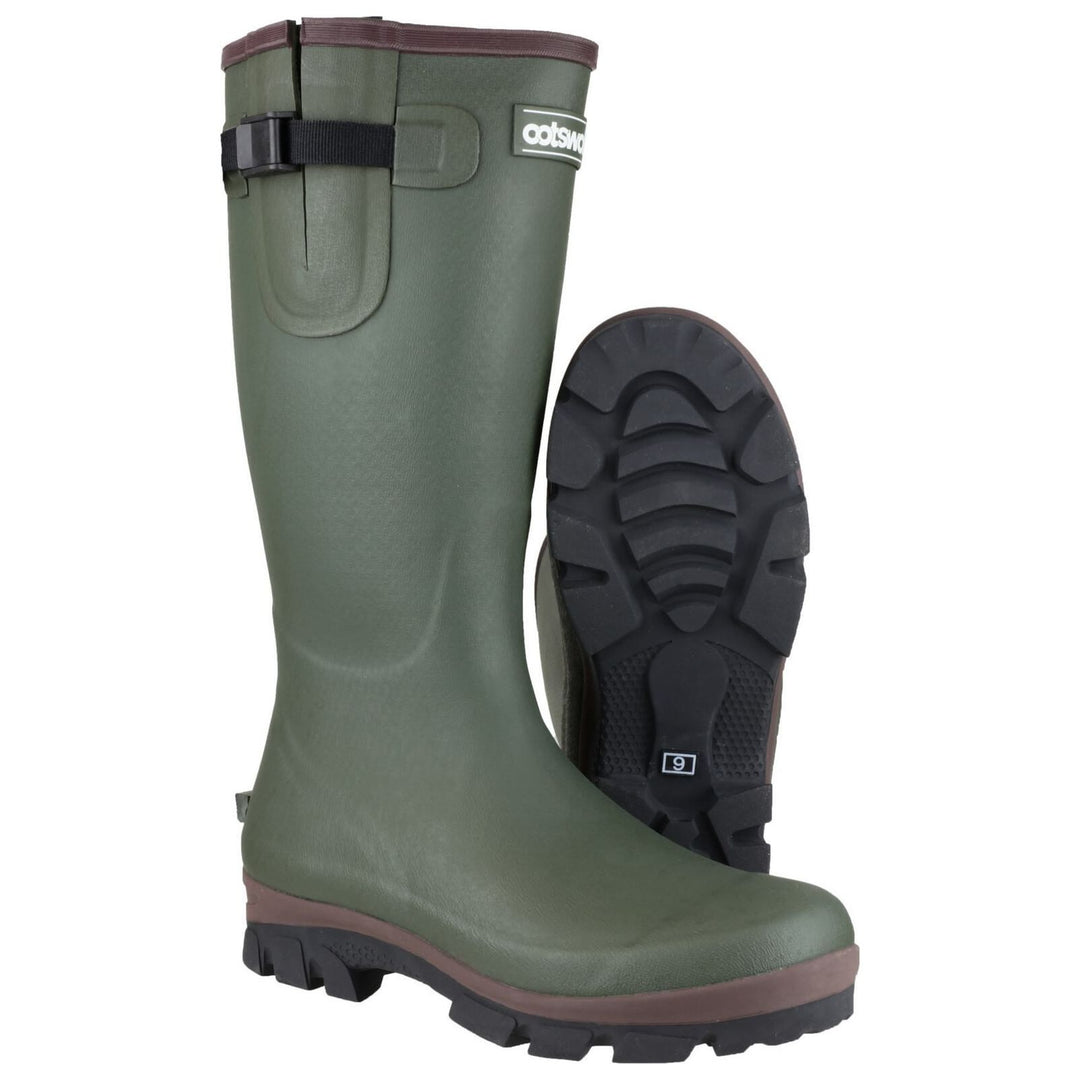 Cotswold Grange Buckle-Fastening Wellies-Green-3