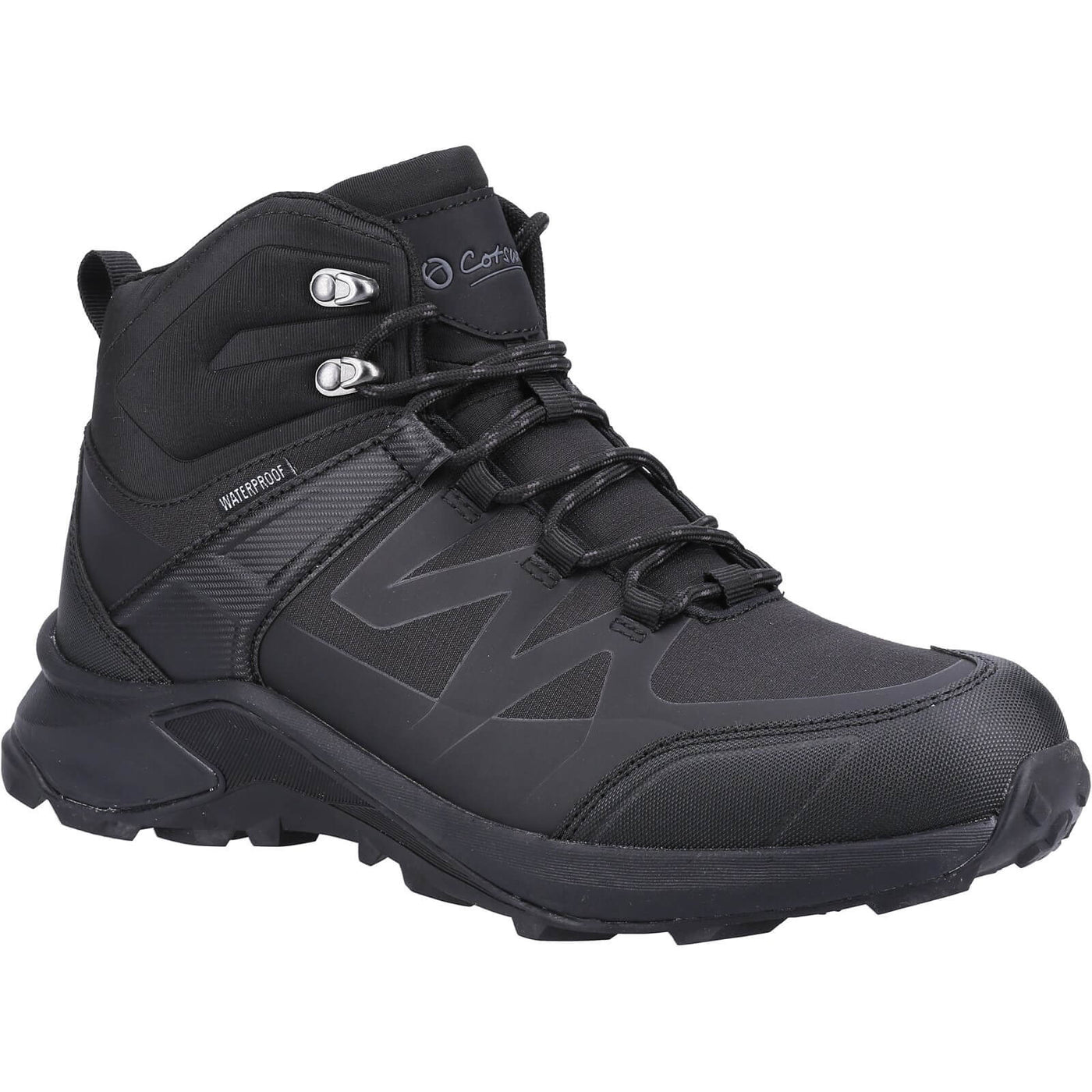 Cotswold Horton Hiking Boots Black 1#colour_black